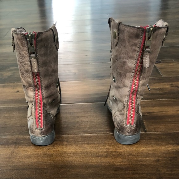 Brown Steve Madden Combat Boots - Picture 3 of 6